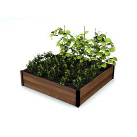 Vt17703 Vita 744759625045 Mezza 48 Inch L X W 11 H Cedar Raised Garden Bed Golden Brown