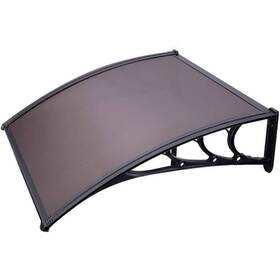 X001rwhgd5 Vivohome Fixed Awning 11 Inch X40 Polycarbonate Window Brown/black Bracket Aluminum