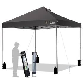 Voysign 774980206300 10x10 Pop Up Canopy Tent 100 Sq.ft Of Shade - Portable Outdoor C