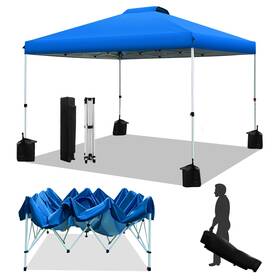 Caa-7502 Weize Pop Up Canopy Tent 10x10ft 1-button Push Setup Instant Portable Shelter Ad