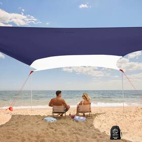 Wisdominc001 Wekapo Beach Shade Canopy 7x7 Ft Tent Sun Shelter 4 Pole Navy