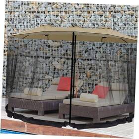 Zuo-wesnoy-0023 Wesnoy 13-15 Ft Umbrella Mosquito Netting Patio With Double Zipper