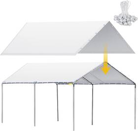 Zuo-wesnoy-0668 Wesnoy 10 X 20 Ft Heavy Duty Carport Canopy Waterproof Cover Garage Car Shelter