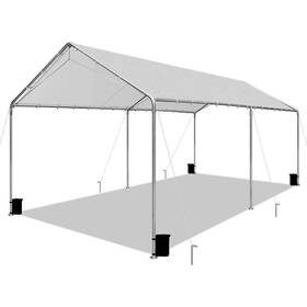 Wykdvs21cp01gr Wildaven Car Canopies 10ftx20ft Water/rust Resistant Uv Protection In Metallic