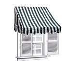 Window6x2gwstr Aleko Window Awning Door Canopy Decorator Shade Green White Stripes