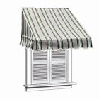 Window8x2msgreen Aleko Window Canopy Awning Feet Green Awnings
