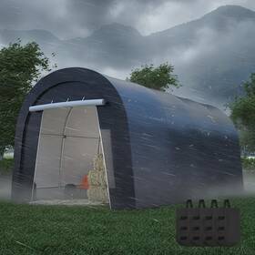 Zdm-aw024 Wisteria Lane Heavy Duty Carport With 4 Cloth Bags All-weather Car Canopy 2 Roll-up D