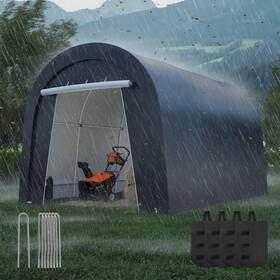 Zdm-aw025 Wisteria Lane Heavy Duty Carport With 4 Cloth Bags All-weather Car Canopy 2 Roll-up D