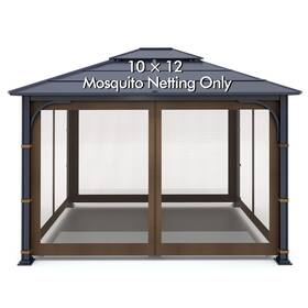 Wonwon 632770520954 Gazebo Universal Replacement Mosquito Netting - Outdoor Canopy 4-panel