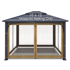 Wonwon 632770520978 Gazebo Universal Mosquito Netting - Outdoor Canopy 4-panel Screen Wall