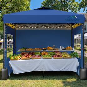 World 313110169148 10x10 Pop Up Canopy Tent With 3 Sidewalls Easy Commercial Instant Shel