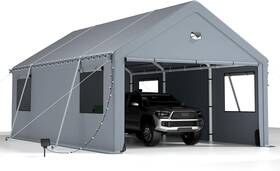 World 445000074058 Carports 12x20 Heavy Duty Car Port With 180g Removable Side Walls Carport Canop