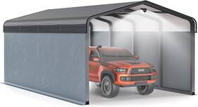 Tp-1220 World Metal Carport Canopy 12x20 Heavy Duty All Weather Car Tent Garage With G