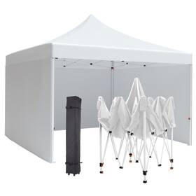 Hjs-0201-canopy-white Wpond Pop-up Gazebo10ftx10ftft Patio Canopy Instant Gazebo Tent Outdoor Portable Sh
