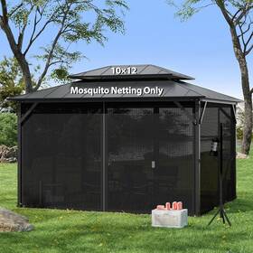 Gar1012 Wxcopon Gazebo Netting Replacement 10ftx12ft Universal Mosquito Mesh New