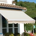 X6072-73 Xtremepowerus Patio Manual Retractable Sun Shade Awning Tan