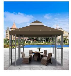 07top-001004 Xalvora V Gazebo Canopy Top Replacement Outdoor Garden Sunshade Cover Dual-tier One-tier