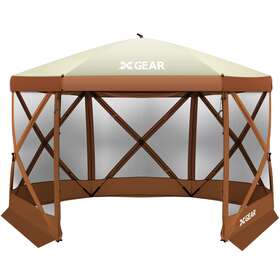 X11.5 Xgear 841432153861 6 Sided Pop Up Camping Gazebo 11.5 Instant Canopy Tent Sun Shelt