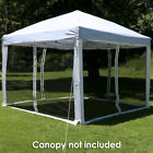 Xlp-327-4pack Sunnydaze Decor Zippered Mesh Sidewall Kit For Straight 819271020538