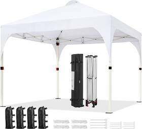 Yt6b180004001 Yaheetech 10x10 Pop Up Canopy Tent Vent Easy Set Instant Sun Shelter White