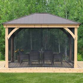 Yardistry 628222117940 12ft X 14ft Meridian Gazebo Mosquito Mesh Only