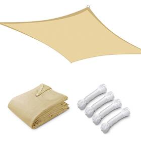 Yescom 079902232727 10ftx13ft Rectangle Sun Shade Sail 97% Uv Block Outdoor Canopy Sand