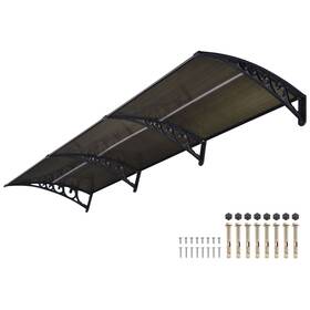 07awn003-120p-1006 Yescom 38 Inch X117 Window Awning Door Canopy Rain Cover Uv Protect Polycarbonate