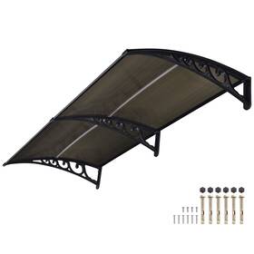 07awn003-80p-1006 Yescom 38 Inch X78 Window Awning Door Canopy Rain Cover Uv Protect Polycarbonate