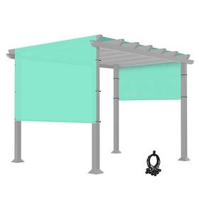 07pcp003-8x16hft-t03 Yescom 8x16 Ft Universal Pergola Canopy Replacement Cover Sun Shade Rod Pocket Patio