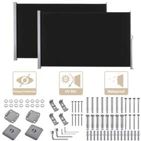 Yescom 07rsa002-1830-6.v2x2 240 Inch X71 Retractable Side Awning Outdoor Patio Wind Screen Privacy Shade Divider