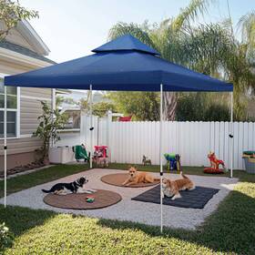 07top002-10t-navy Yescom 10x10ft 2-tier Gazebo Top Replacement Uv30 For 2tier Frames Blue