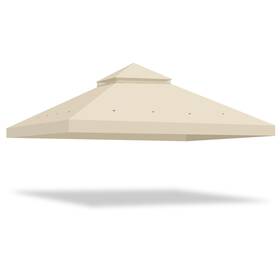 07top021-10x10ft-01 Yescom 10x10 Ft 2-tier Canopy Top Replacement For Petpvilit Gazebo Outdoor Cover