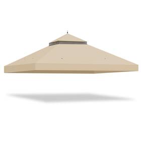 07top024-1210-b01 Yescom Canopy Top Replacement Uv30 Cover For 2-tier 10x12 Ft Gazebo Patio