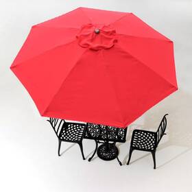 Ys-umc-07-001-10-02 Yessources 10ft Umbrella Replacement Cover Top 8 Rib Deck Outdoor Canopy Garden Patio Red