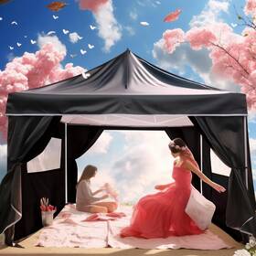 8ftx Yoyomax 717977389846 Pop Up Canopy Instant Folding Gazebo Shade Tent Sidewalls Windows