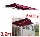 Yzm3960603851077un Manual Retractable Sun Shade Patio Awning Red