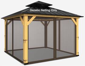 Zaquak 761426874094 10-ft X 12-ft Gazebo Netting Replacement Universal 4-panel Mosquito F