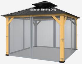 Zaquak 761426874117 10-ft X 12-ft Gazebo Netting Replacement Universal 4-panel Mosquito F