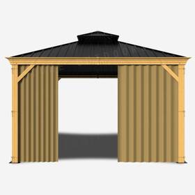 Zaquak 786402643341 Gazebo Curtain For 10x10 Or 10x12 Privacy Sidewall 1-panel Universal Replacem