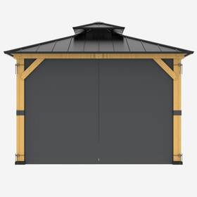 12x12privacy Zaquak 786402643396 Gazebo Curtain For 10x12 Or Sidewall 1-panel Universal Replaceme