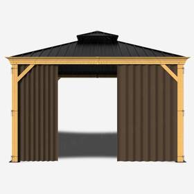 Ct1p12-co Zaquak Gazebo Curtain For 10x12 Or 12x12 Privacy Sidewall 1-panel Universal Shade Cu