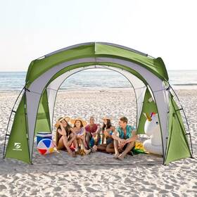 Eff-02 Zeus & Ruta And Green 12 Ft. X Pop-up Canopy Upf50 Tent With Side Wall