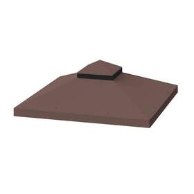 W1106-pgbn Zeus & Ruta 10 Ft X Brown Gazebo Replacement Canopy Double Tiered Tent Roof