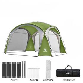 W1208-1212gr Zeus&ruta Canopies 12ftx12ft Pop Up Canopy Upf50plus Tent With Side Wall Sturdy
