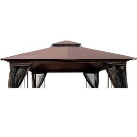 X33.50 Zeus & Ruta Wq-472 And Replacement Canopy Only 118 Inch X118 Brown Double Roof Fabric