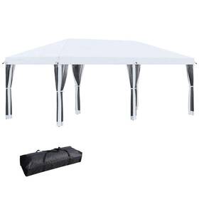 Xy-169 Zeus & Ruta And 10 Ft. X 20 White Canopy Tent Pop Up With Removable Mesh