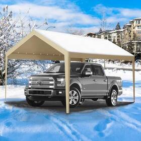 Zhjj 313106943929 10 X 20 Ft Carport Replacement Cover Heavy Duty Car Tarp Canopy 10ftx20ft Beige