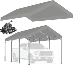 Zhjj 705353513015 Rutile 10 X 20 Ft Carport Replacement Cover Heavy Duty Car Tarp Canopy Tent Rep