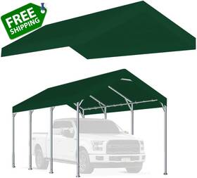 Zhjj 705353855054 12ftx20ft Upgraded Carport Replacement Top Canopy Cover For Car Garage Shelter Ten