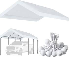 Zhjj 726084191228 10ftx20ft Upgraded Carport Replacement Top Canopy Cover For Car Garage Shelter Ten